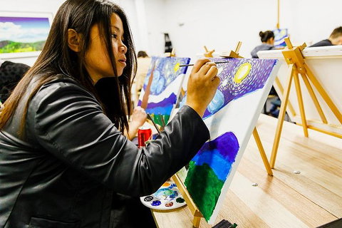 Wine & Paint Night At Brisbane 'Sip & Paint' Studio - Tourism Caloundra 0
