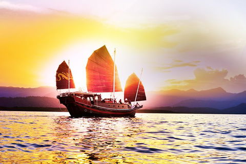 Shaolin Sunset Sailing Aboard Authentic Chinese Junk Boat - Tourism Caloundra 0