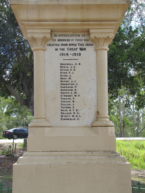 Apple Tree Creek War Memorial - Tourism Caloundra 1