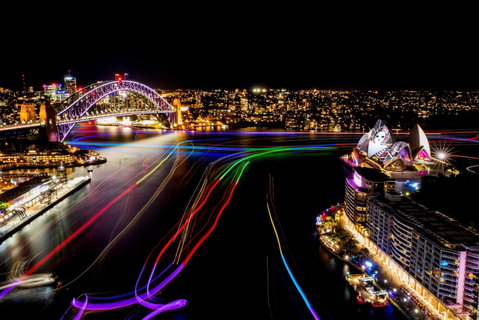 Vivid Sydney Harbour Dinner Cruises – Australian Cruise Group - Tourism Caloundra 1