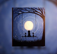 Grab a glass of wine and learn to paint 'Moonrise' - Tourism Caloundra