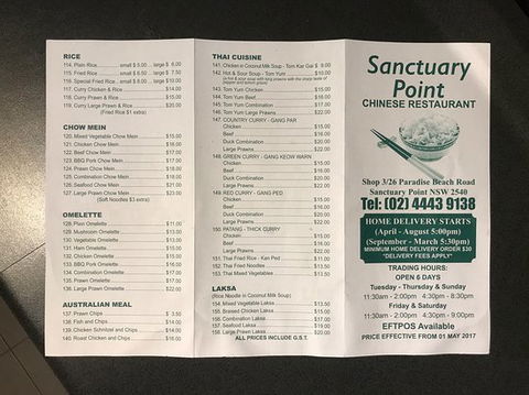 Sanctuary Point Chinese Restaurant - Tourism Caloundra 0