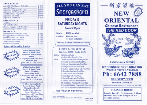 New Oriental Chinese Restaurant (The Red Door) - Tourism Caloundra 1