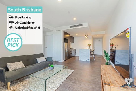 South Brisbane Kozy 1Bed APT + FREE Parking QSB001 - Tourism Caloundra 0